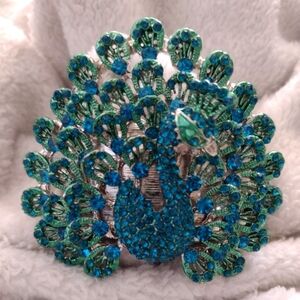 Vintage Blue/Green Peacock Cuff Bracelet
